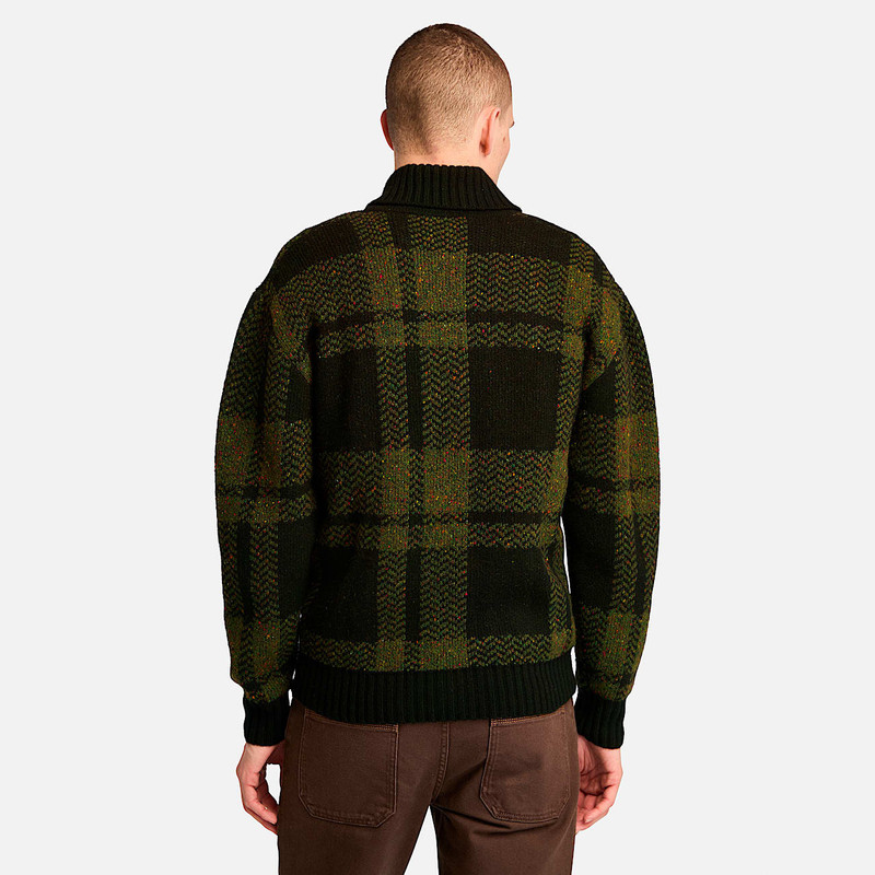Men's Plaid Full Zip Cardigan 8