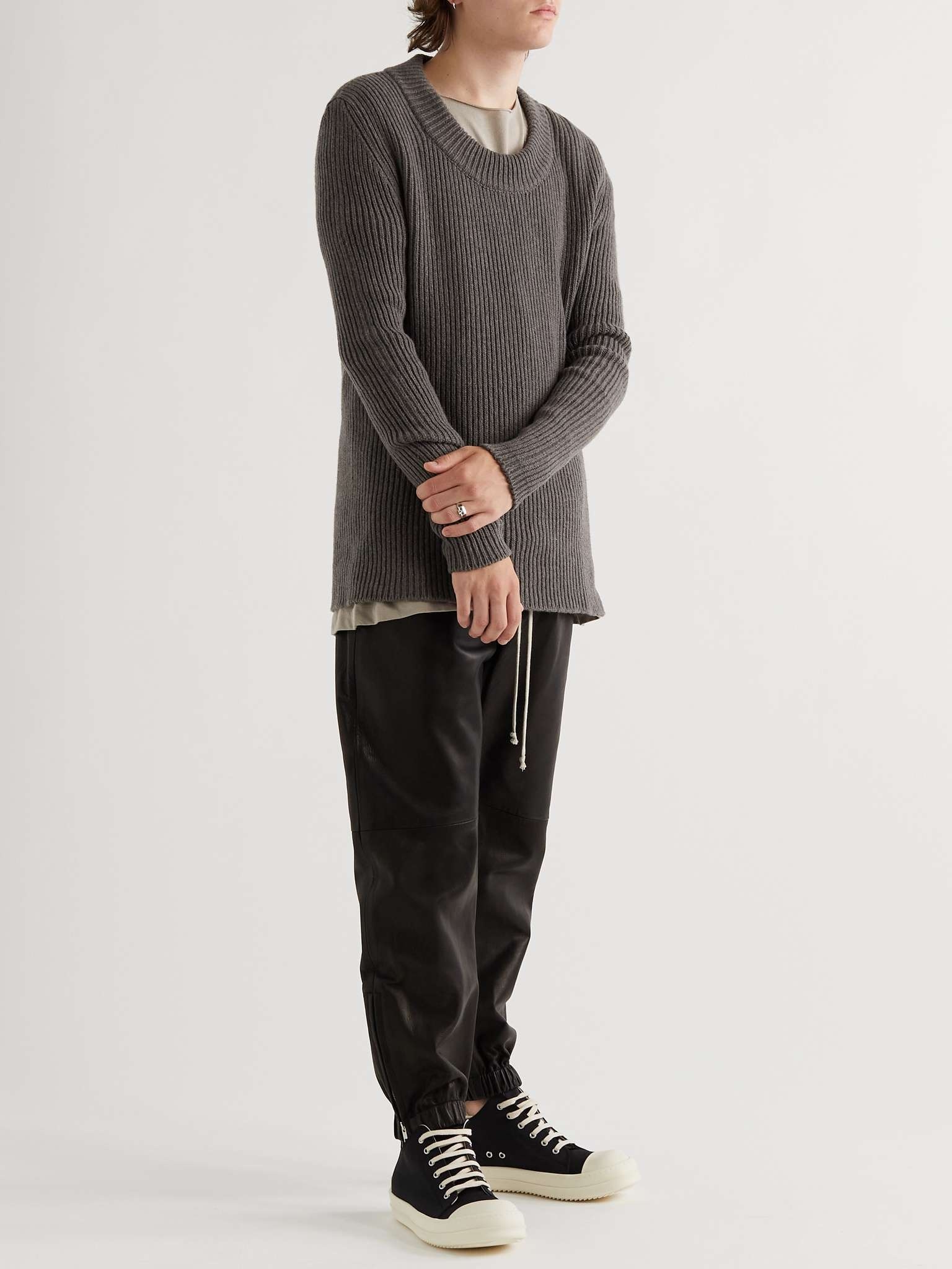 Ribbed Recycled Cashmere and Wool-Blend Sweater - 2