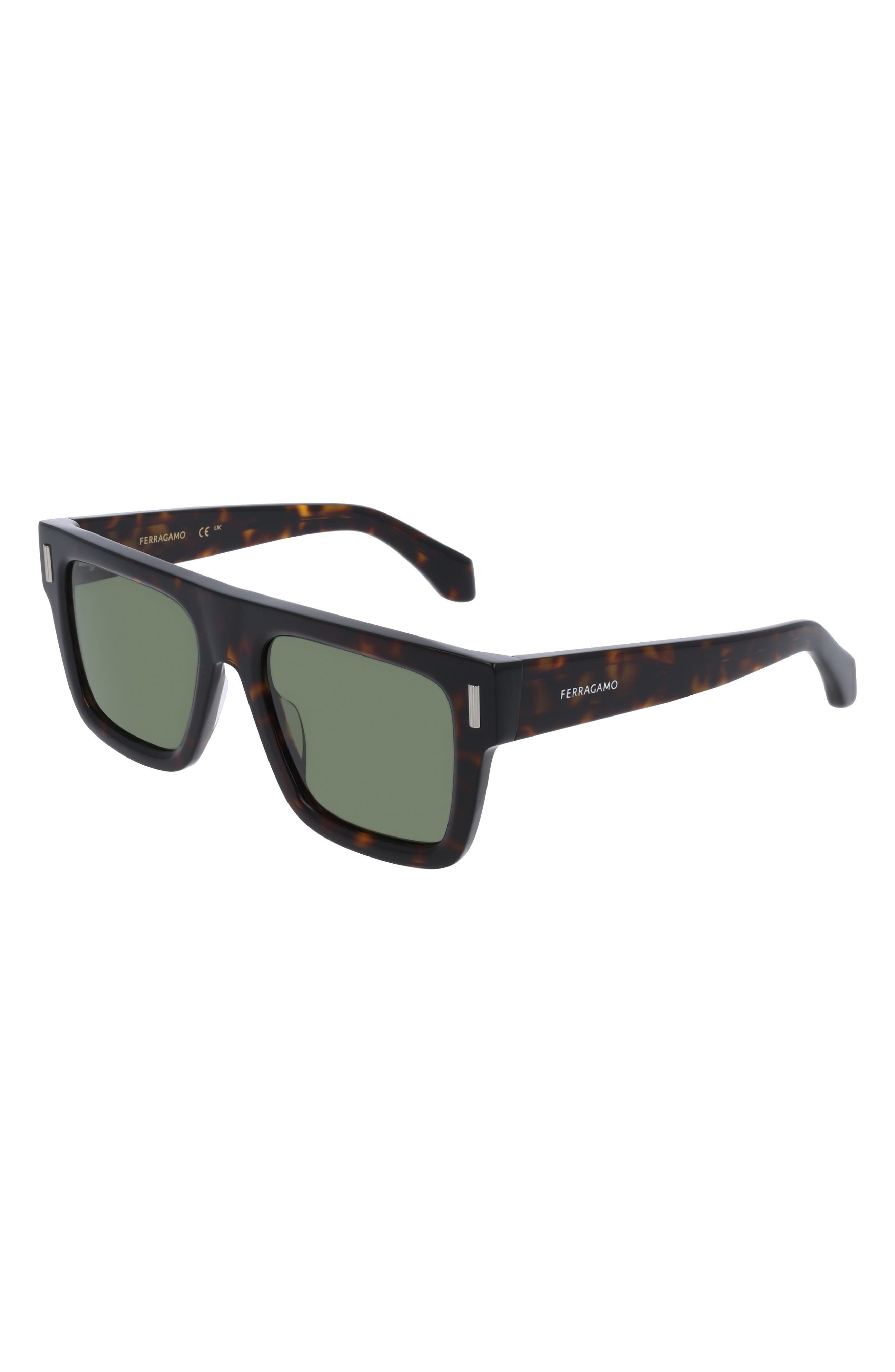 FERRAGAMO 53mm Square Sunglasses in Dark Tortoise at Nordstrom - 2