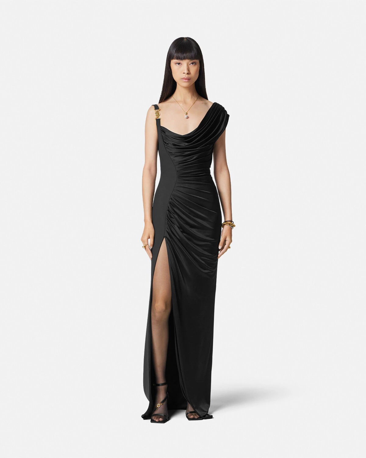 Versace Medusa '95 Fluted Midi Dress - Farfetch