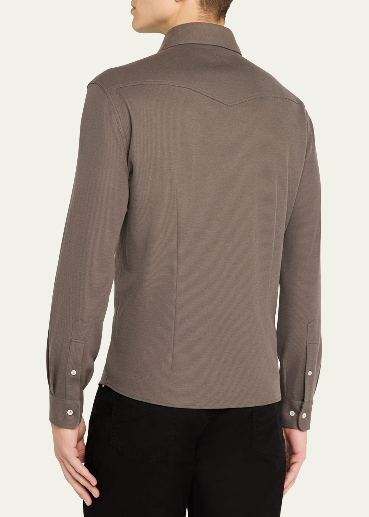 Men's Cotton and Silk Western Shirt - 3