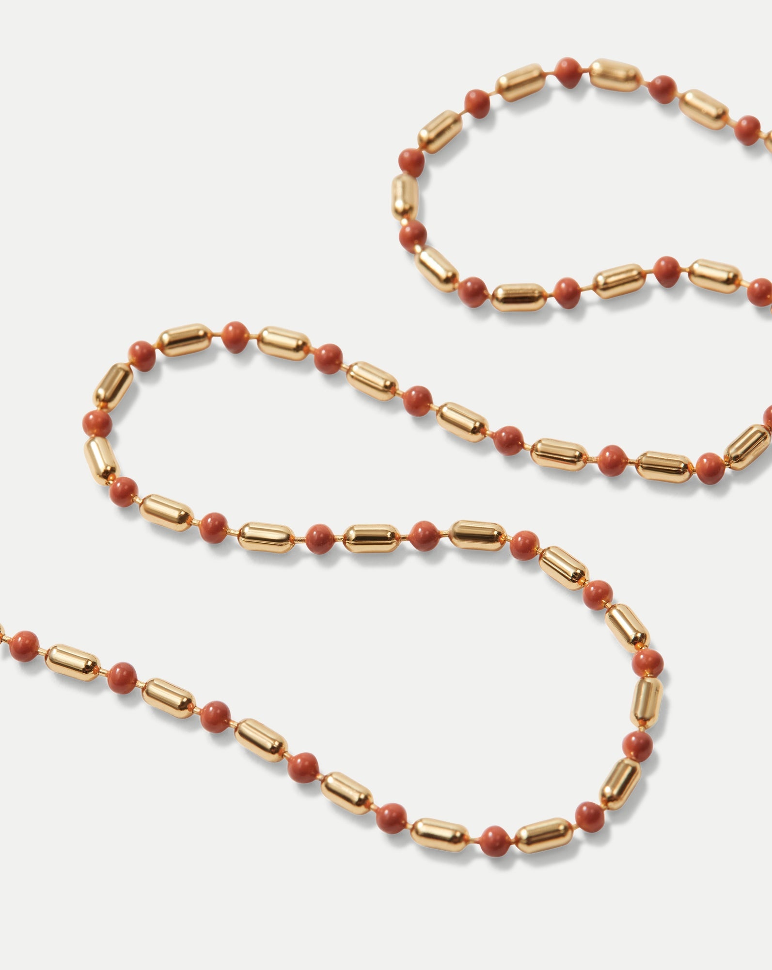 ENAMEL BEAD CHAIN NECKLACE - 4