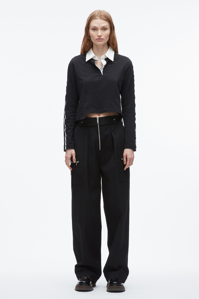 3.1 Phillip Lim Patchwork Cropped Polo outlook