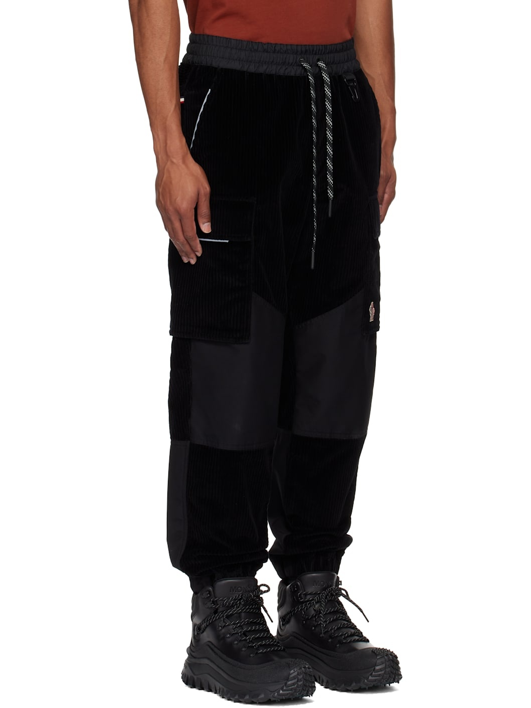 Black Corduroy Cargo Pants - 2