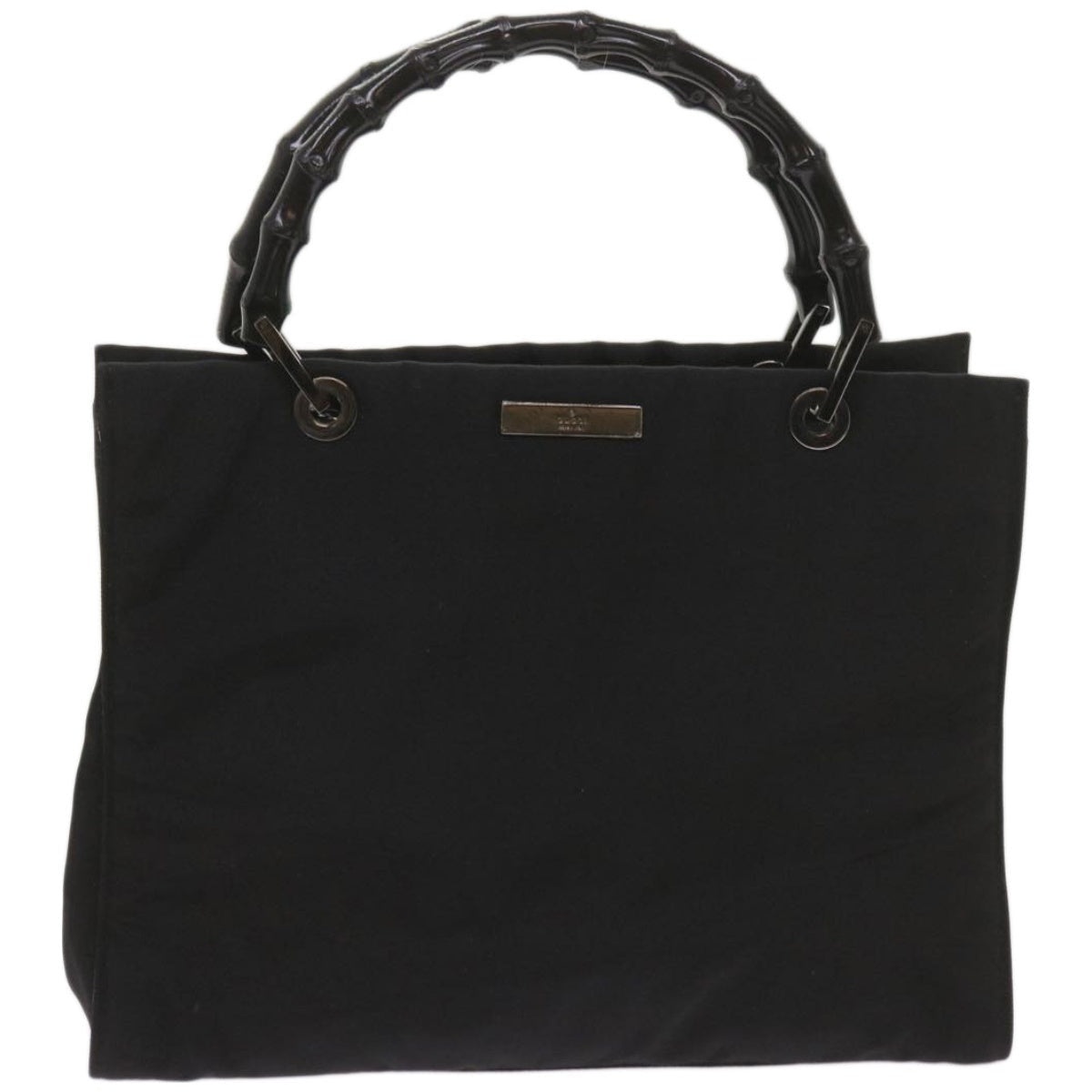 GUCCI Bamboo Hand Bag Canvas Black 002 002 - 2