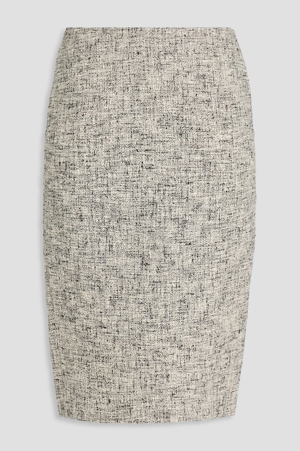 Linen-blend tweed pencil skirt - 1