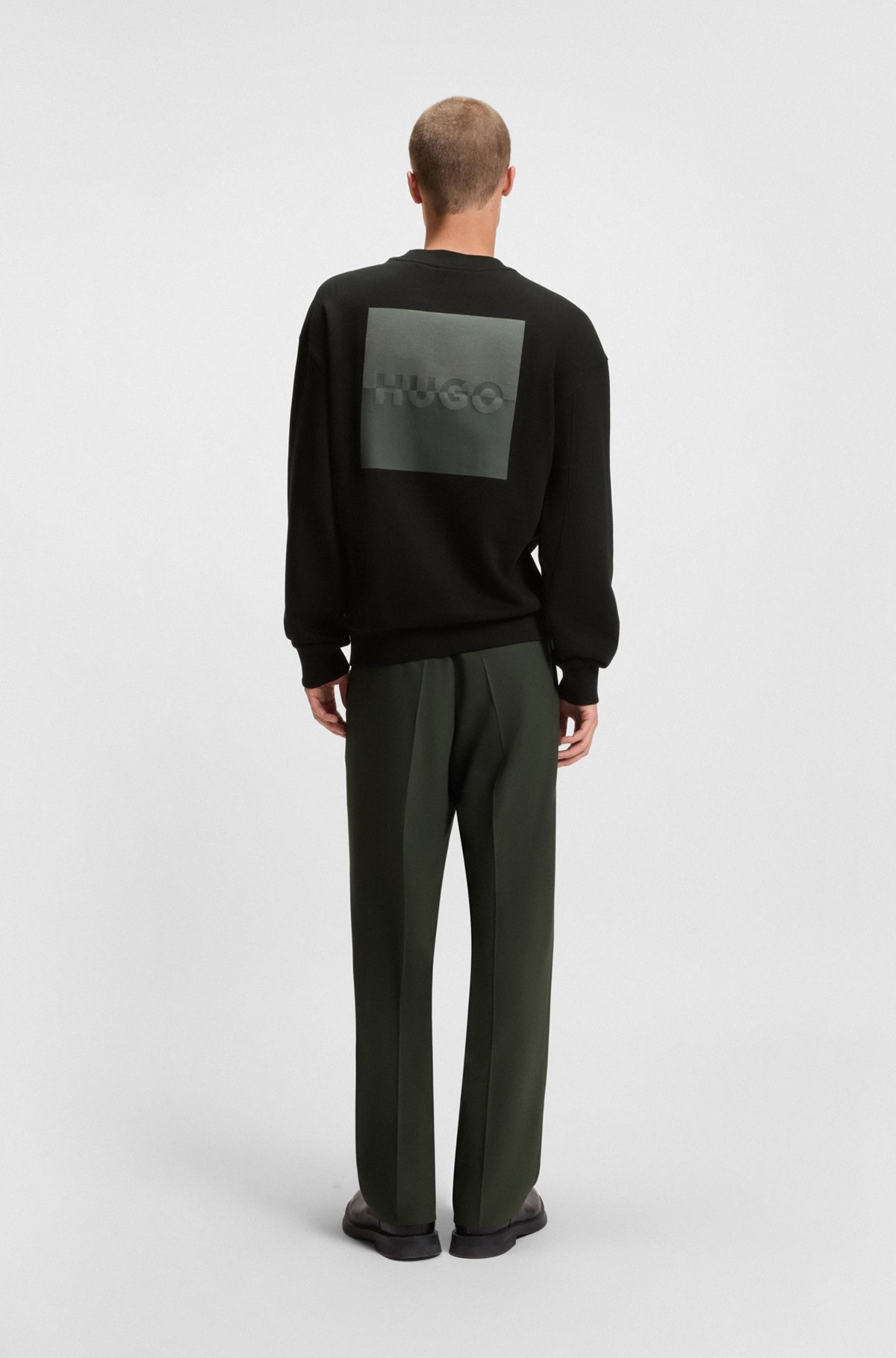 COTTON-TERRY SWEATSHIRT WITH SPLIT LOGO - 5