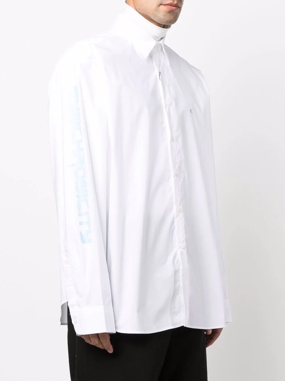 embroidered-logo shirt - 3