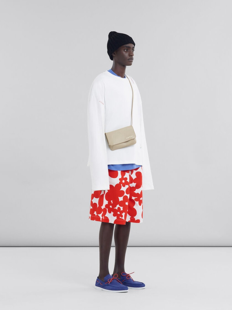 LIGHT BLUE ORGANIC COTTON T-SHIRT WITH MINI LOGO MARNI 5