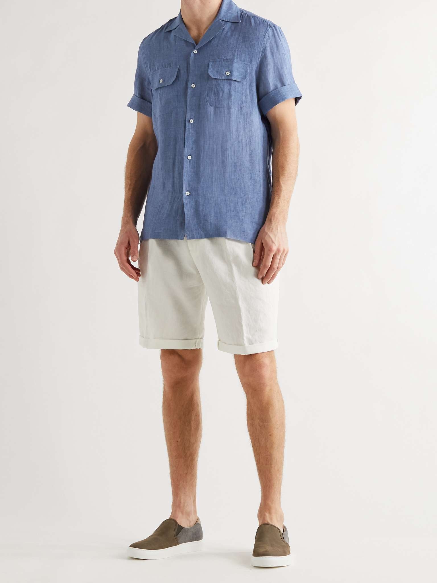 Camp-Collar Linen Shirt - 2