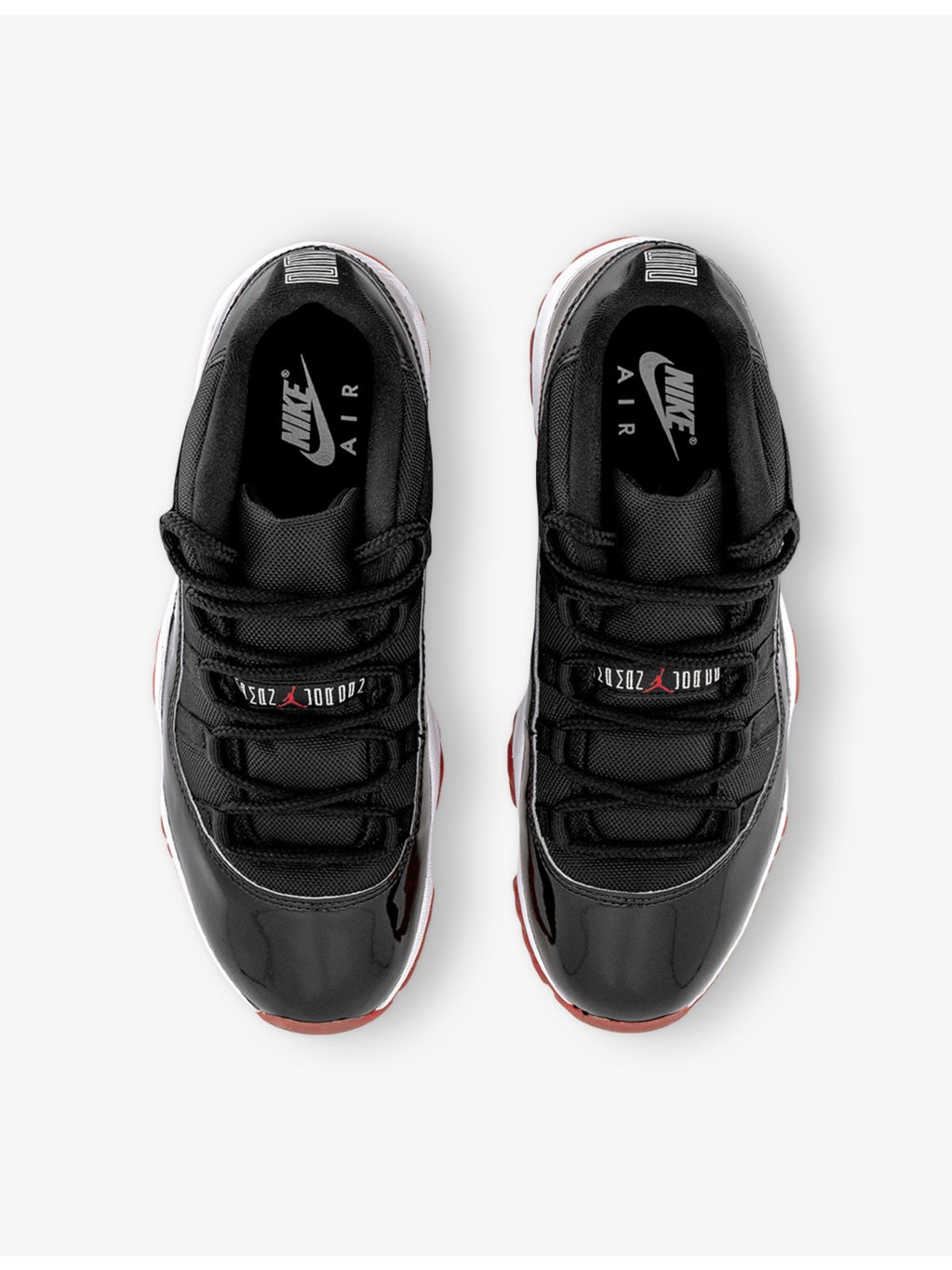 Air Jordan 11 Retro Mesh and Leather Low-Top Trainers - 2