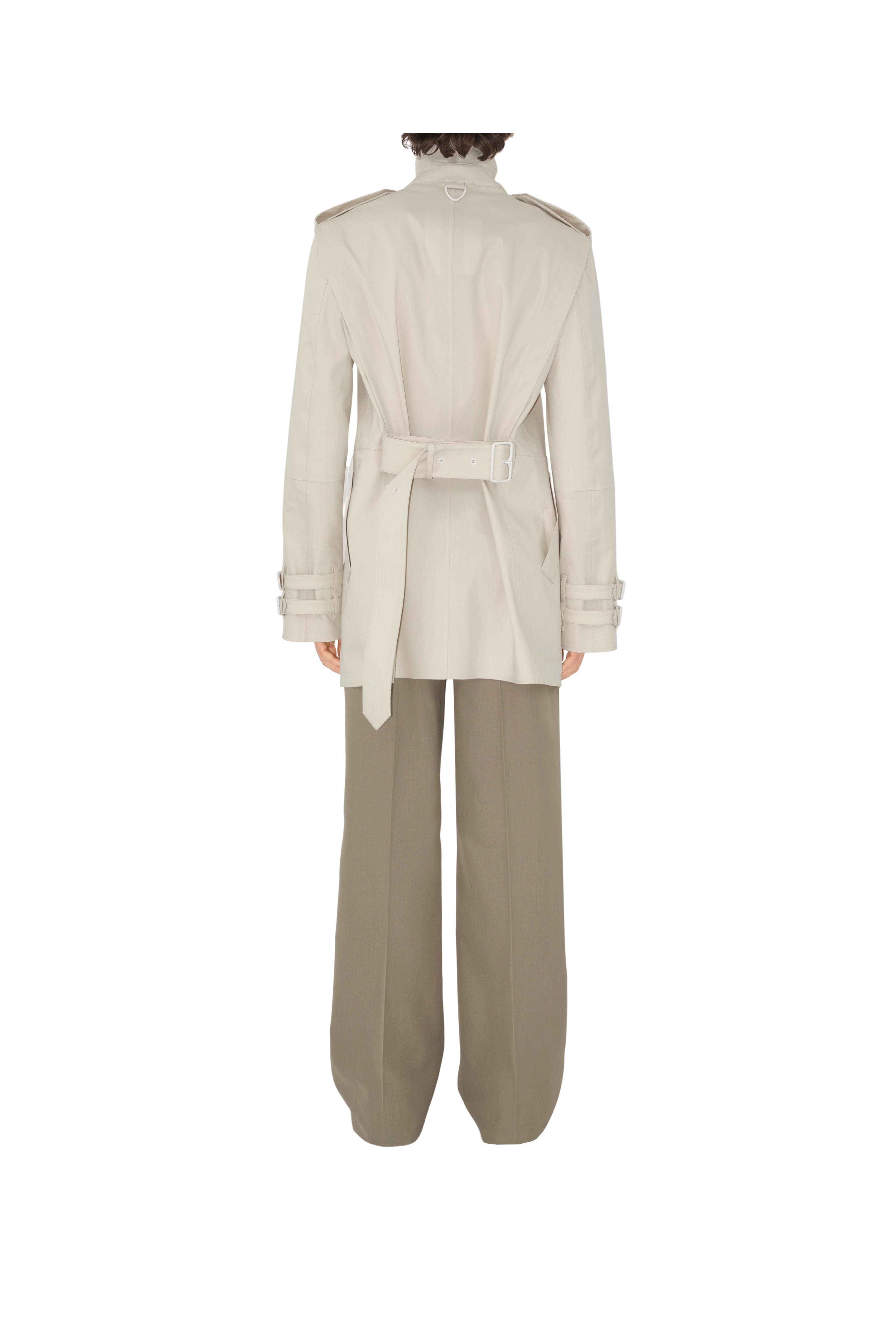 burberry Bonded Cotton Trench Jacket in Sail at Nordstrom - 5