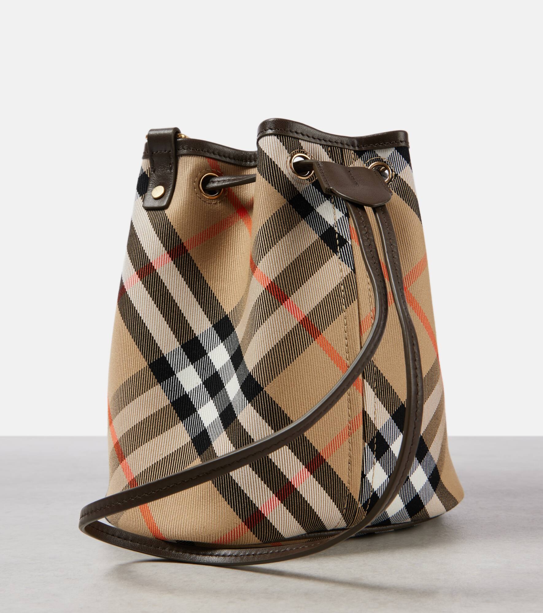 Burberry Check jacquard bucket bag - 6
