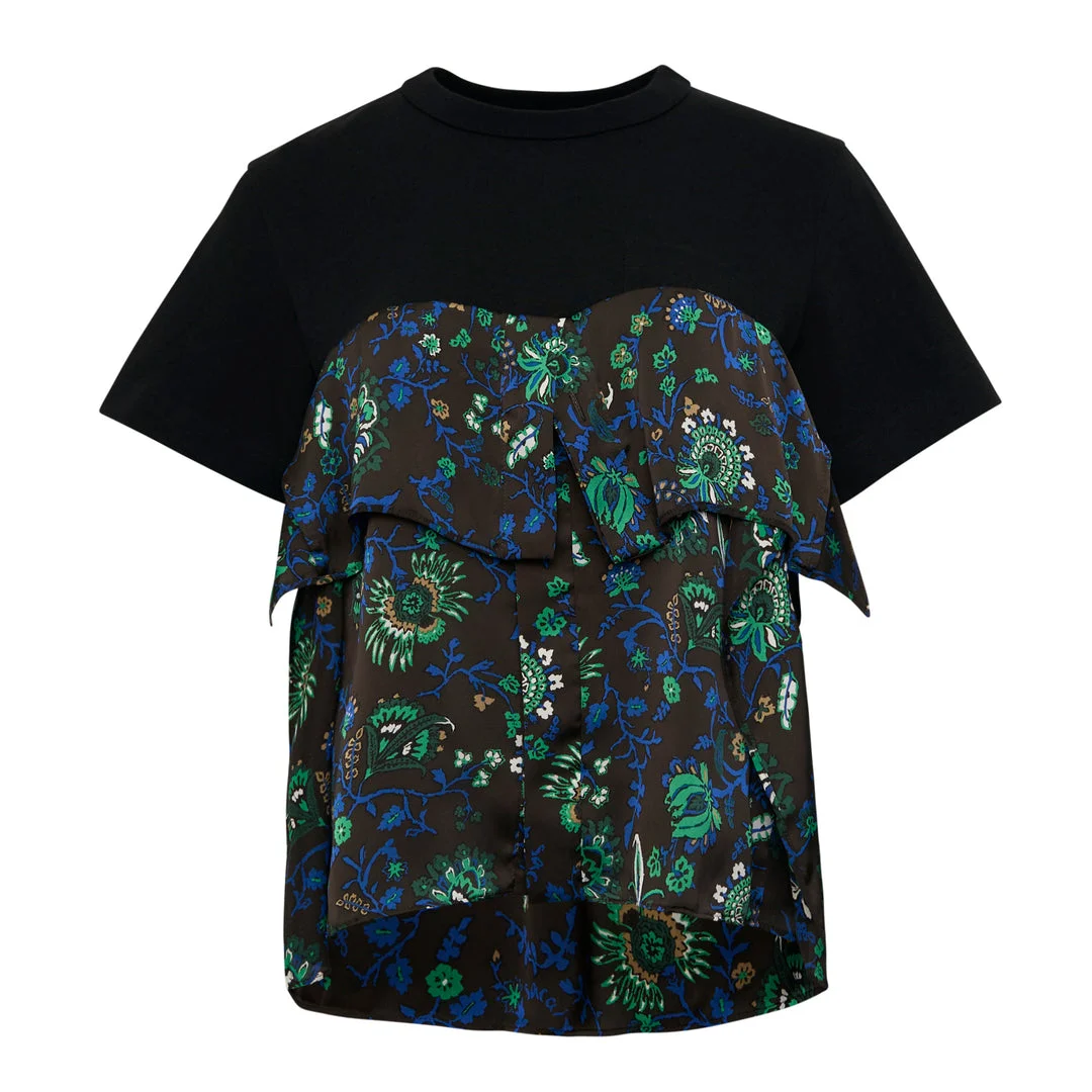 Floral Print Cotton Jersey Tee - 1