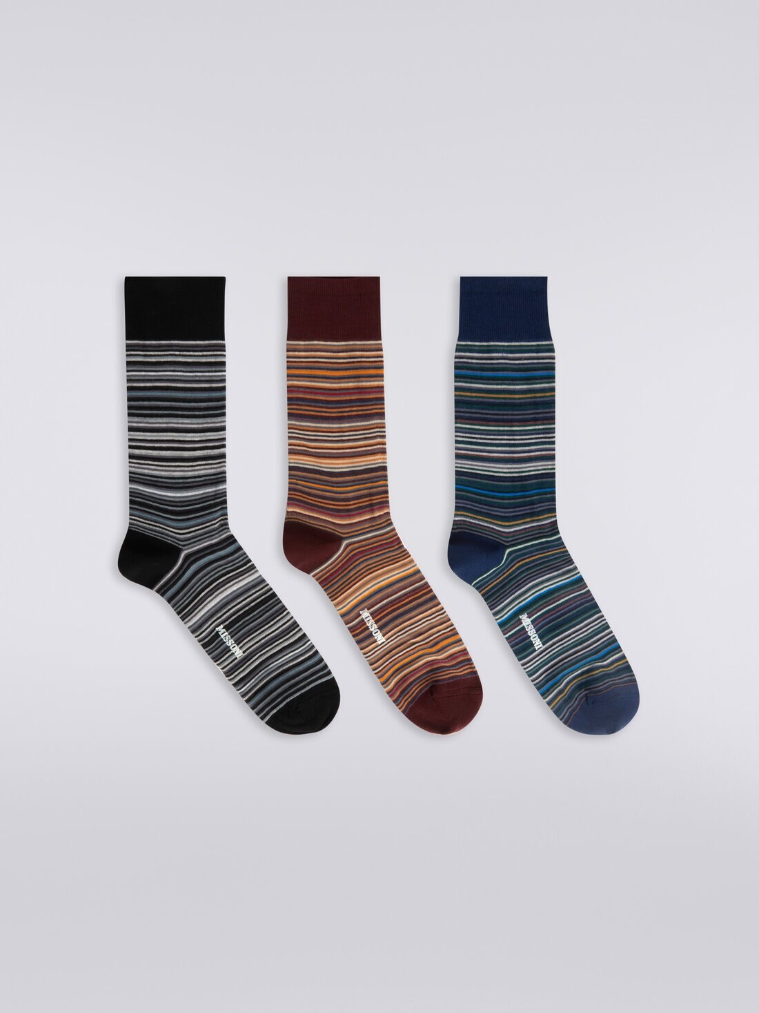 Set of three cotton blend socks - 1