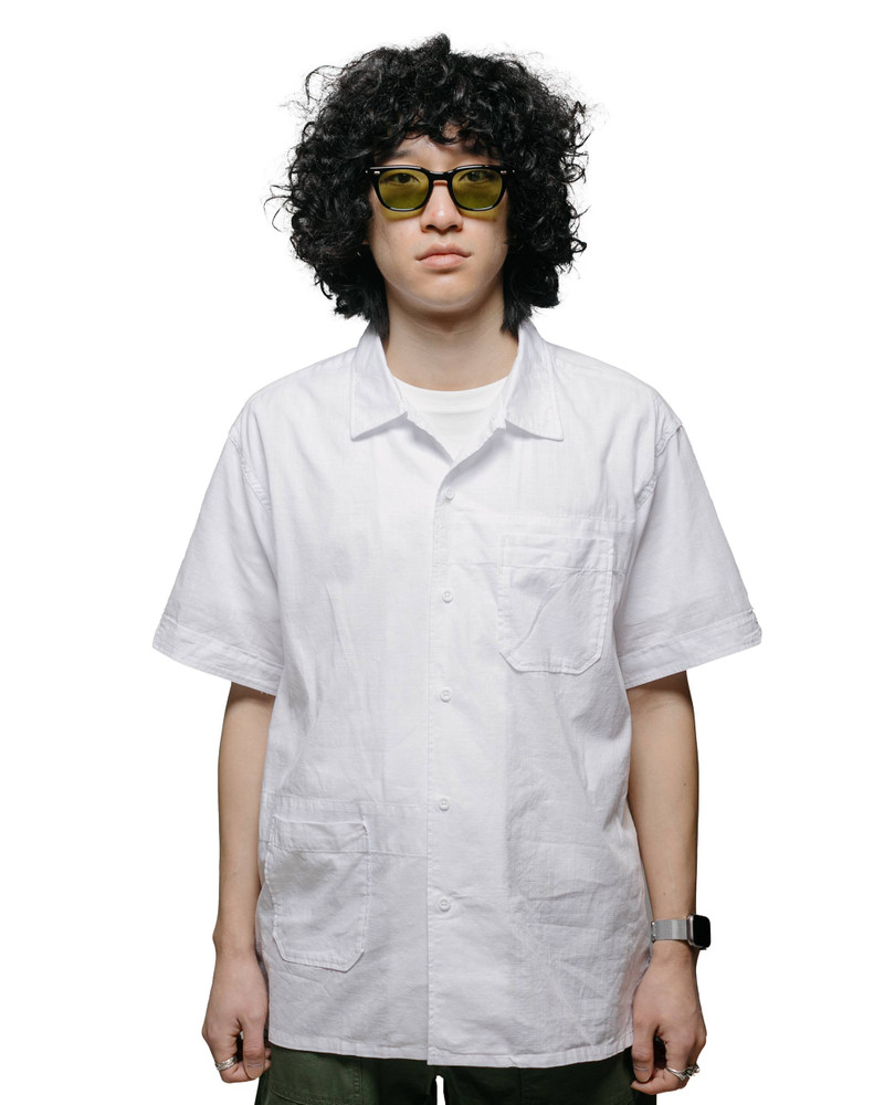 Engineered Garments Camp Shirt White Cotton Handkerchief outlook