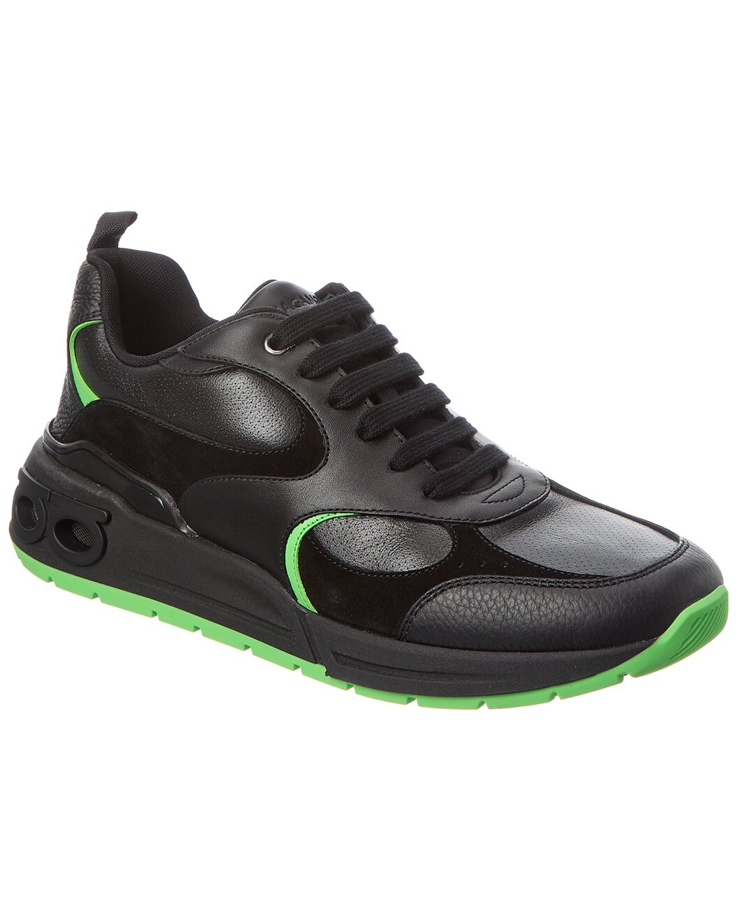 Ferragamo Leather & Suede Sneaker - 1