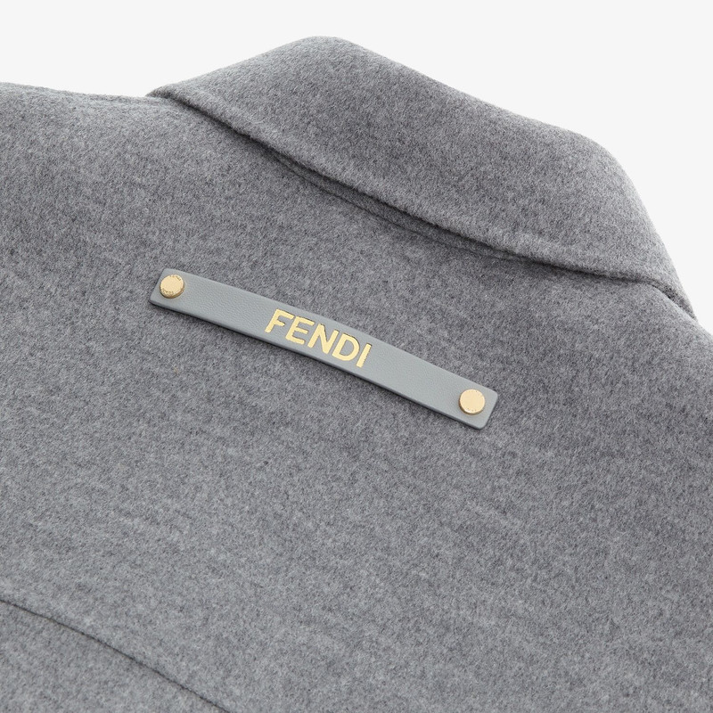 Gray wool trench coat 4