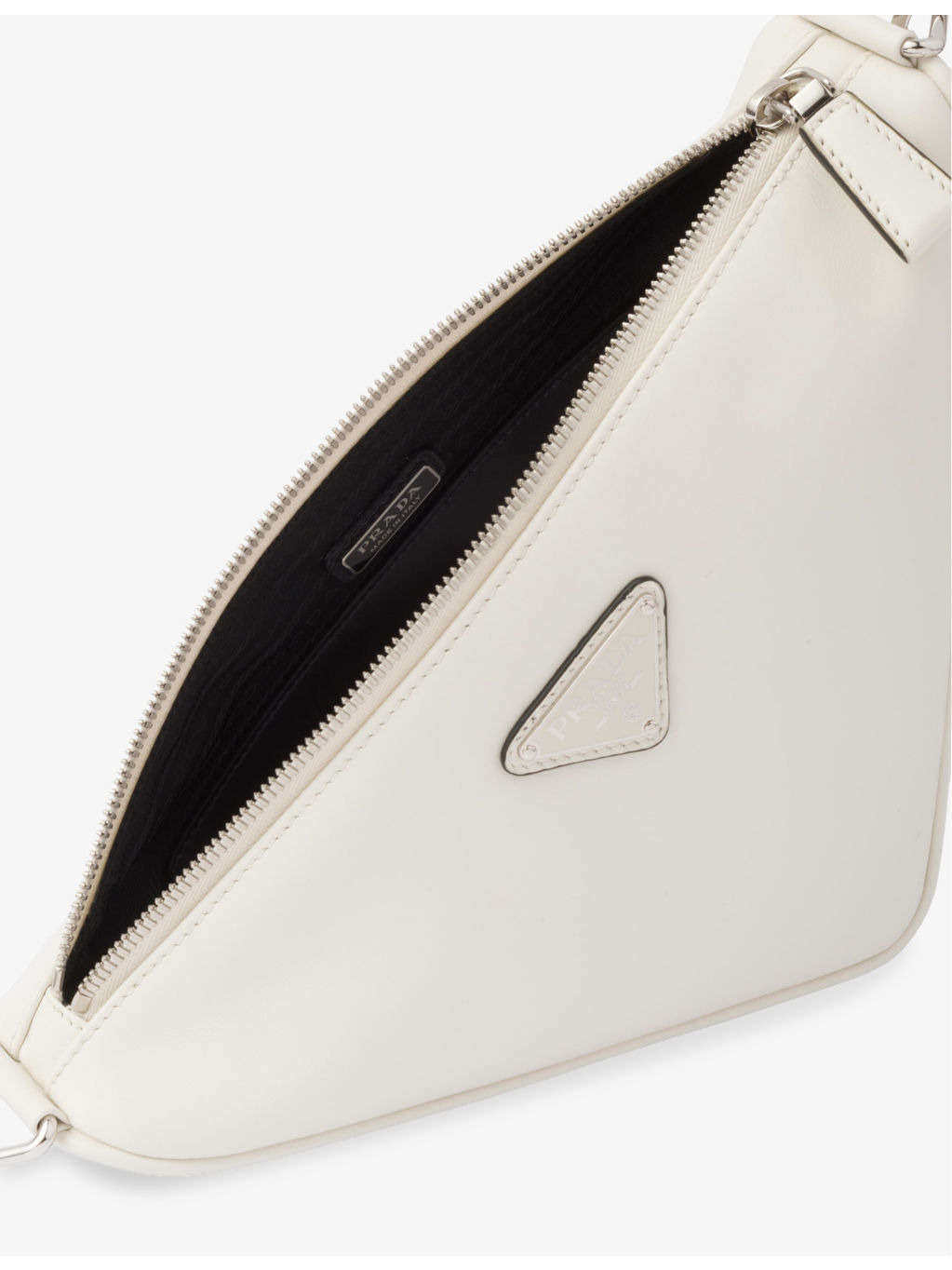 Triangle leather cross-body bag - 4