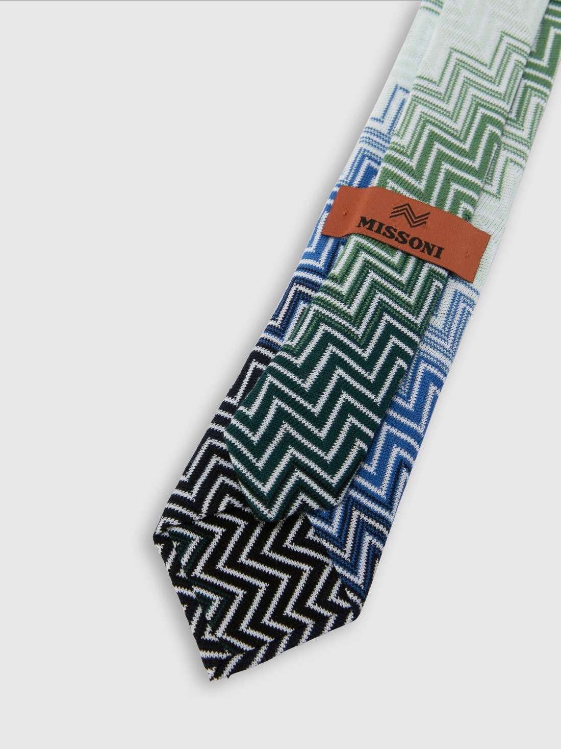 100% cotton tie with zigzag dégradé pattern - 3