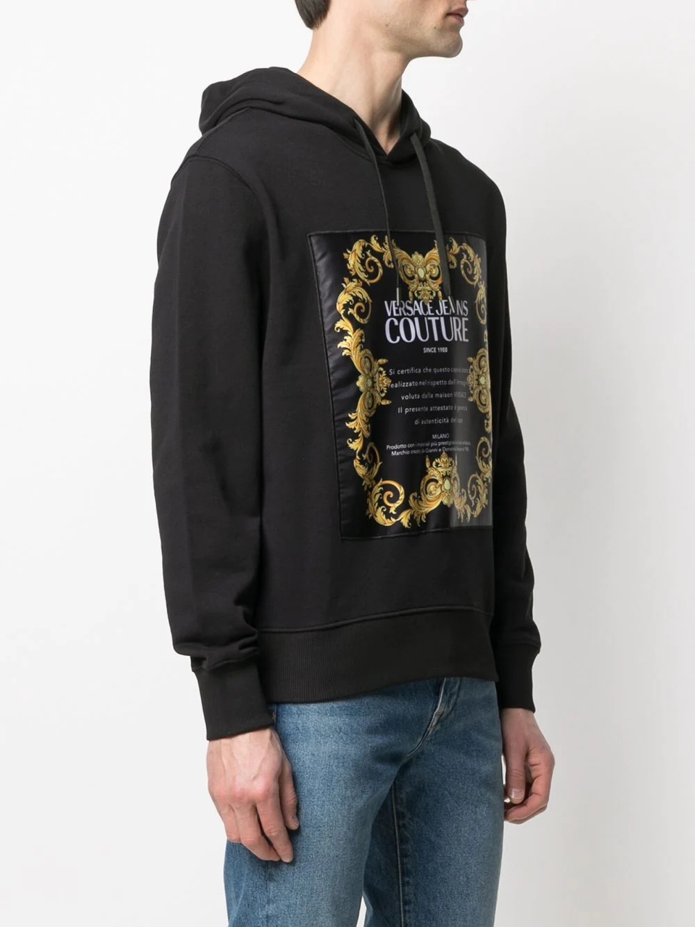 Baroque logo printed hoodie - 3
