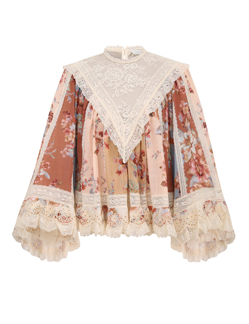 AWAKEN LACE TRIM BLOUSE 1