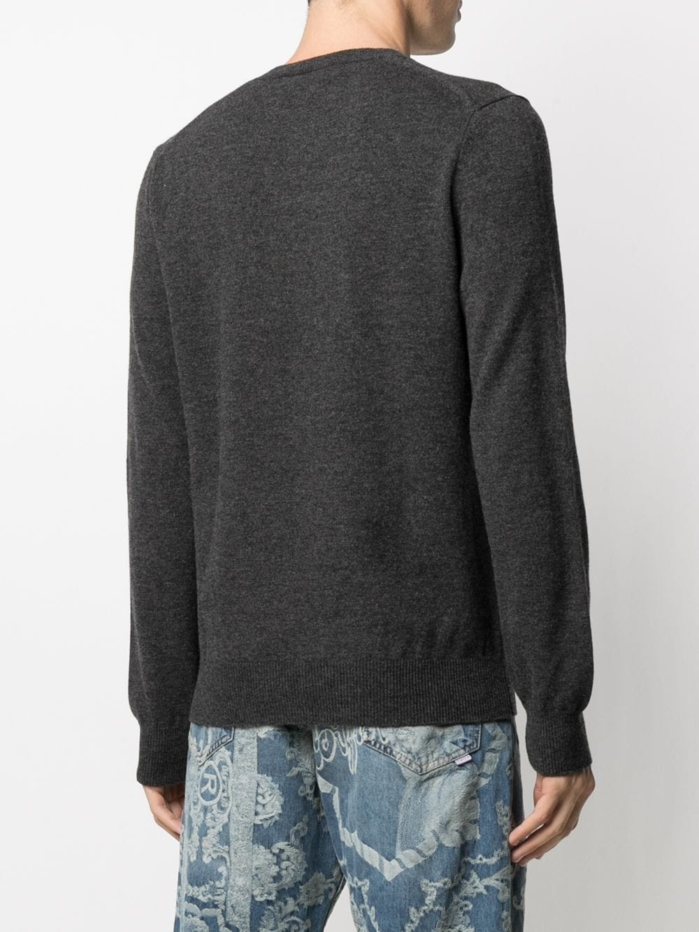 embroidered double heart patch jumper - 4