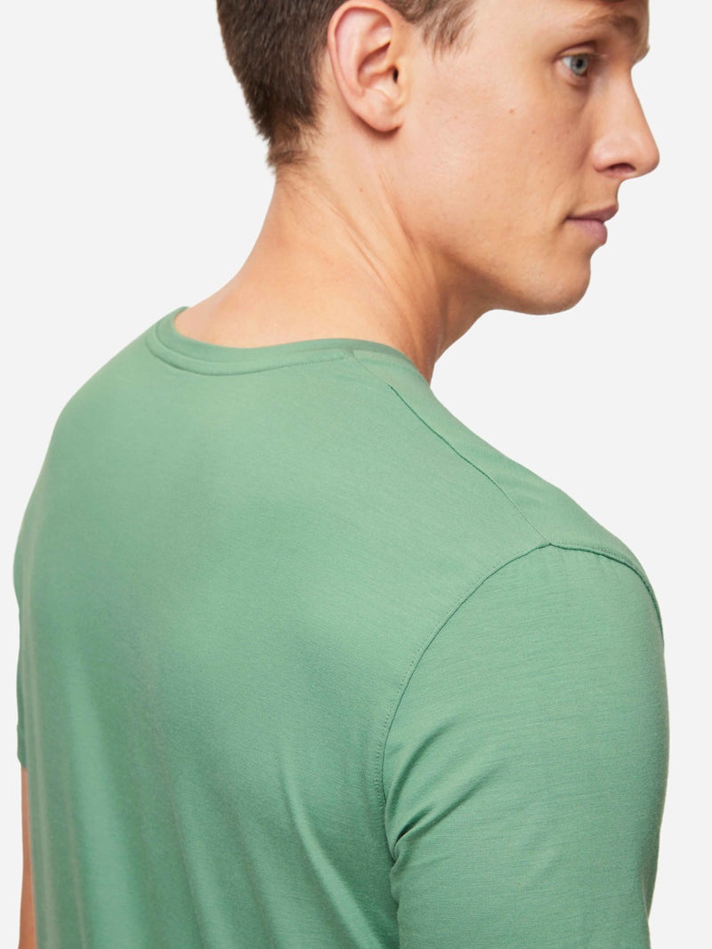 Men's T-Shirt Basel Micro Modal Stretch Sage Green - 7