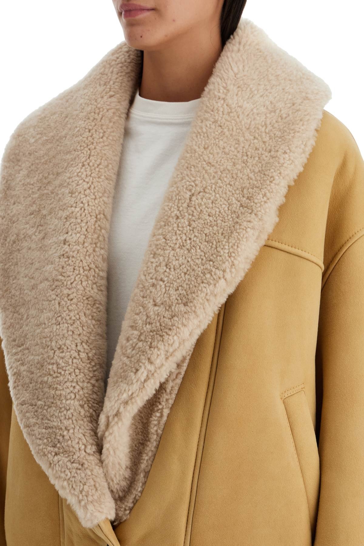 【送料&関税込】Golden Goose Single-breasted Shearling Jacke Journey Collection Arvel shearling jacket
