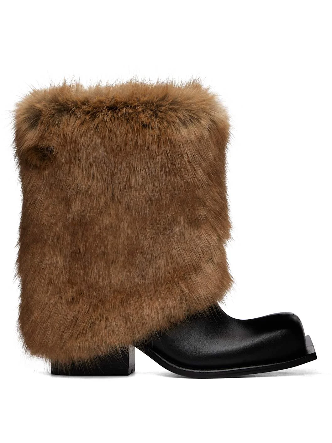 Black Havva Chunky Heel Cropped Trouser Boots - 1