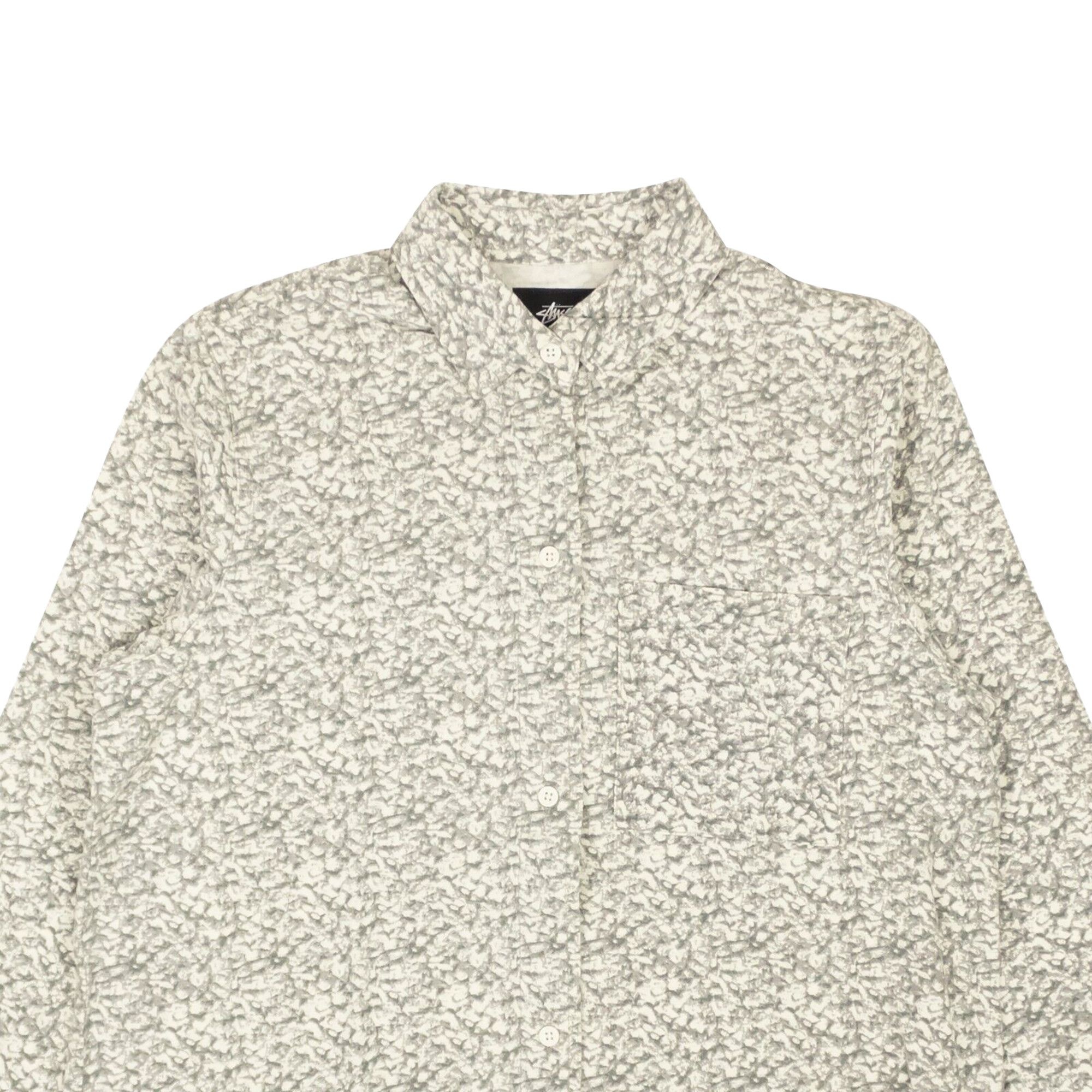 Stussy Printed Sherpa Button Down Shirt 'Natural White' - 3