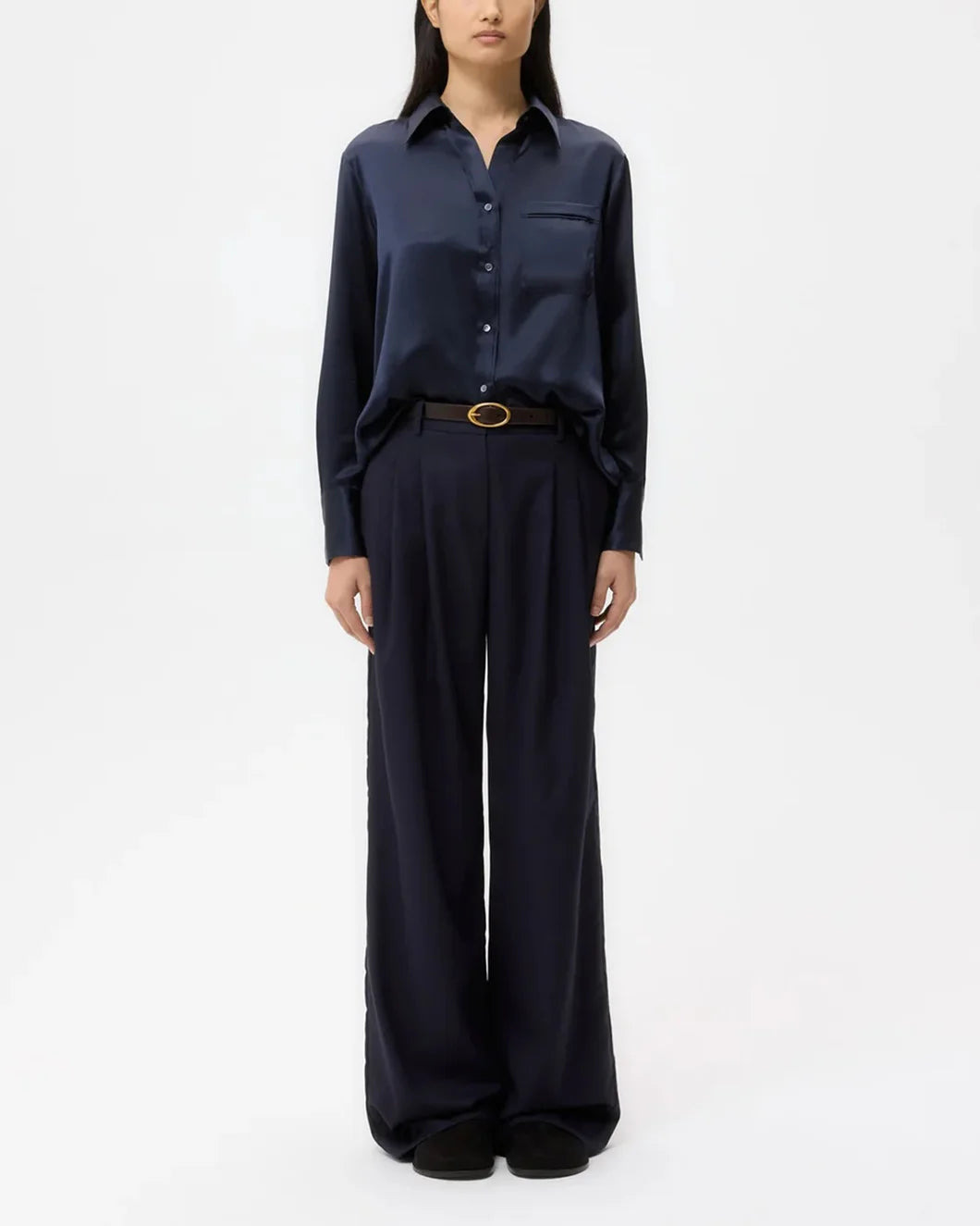 JOEY SHIRT IN SILK CHARMEUSE - 7