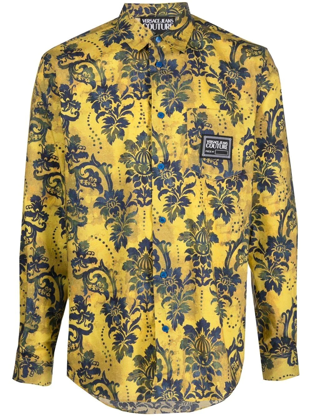 baroque-pattern print shirt - 1