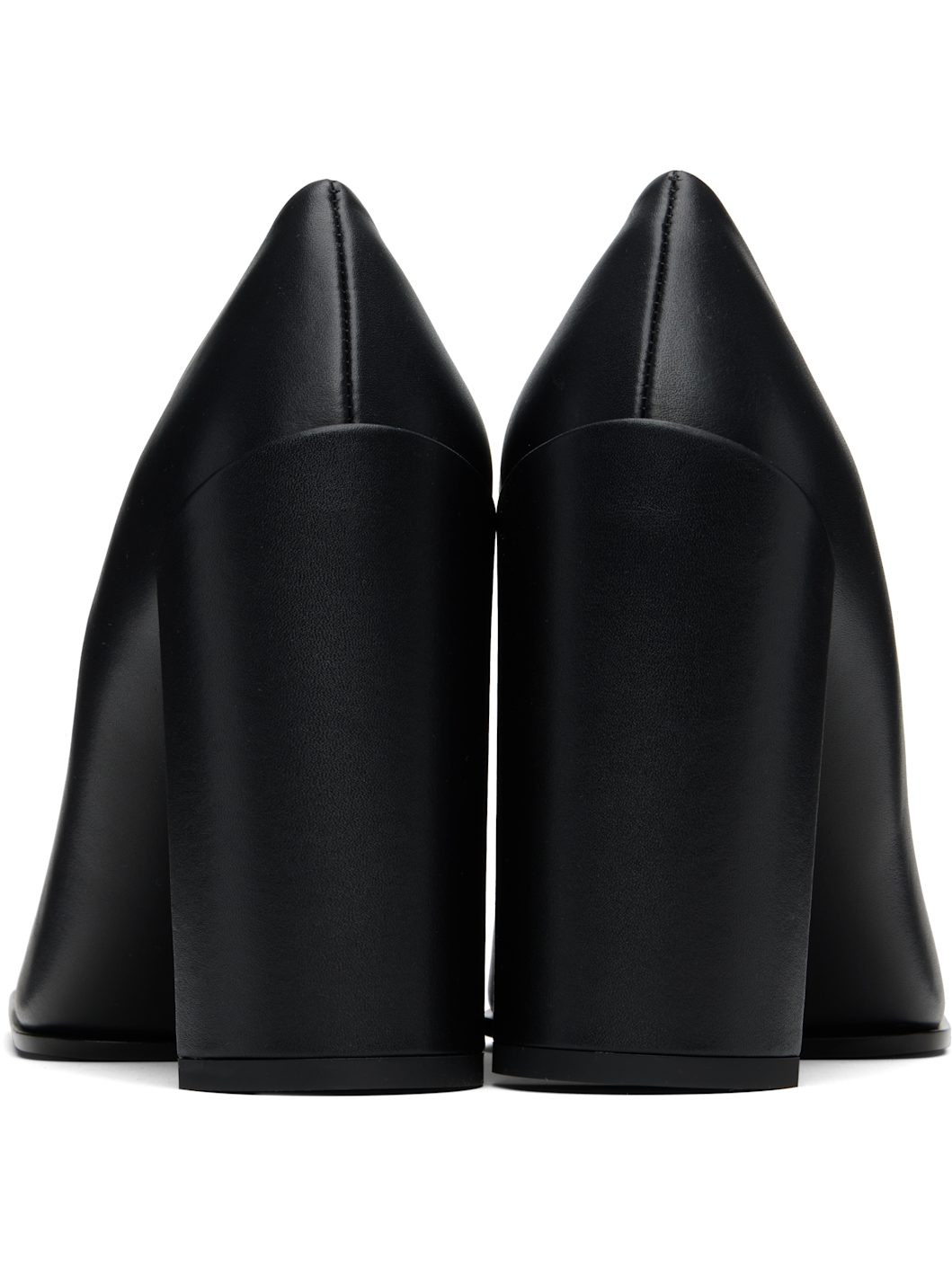 Black Shiny Calf 90 Heels - 2