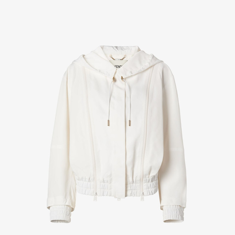 Blouson White technical viscose bomber jacket 1