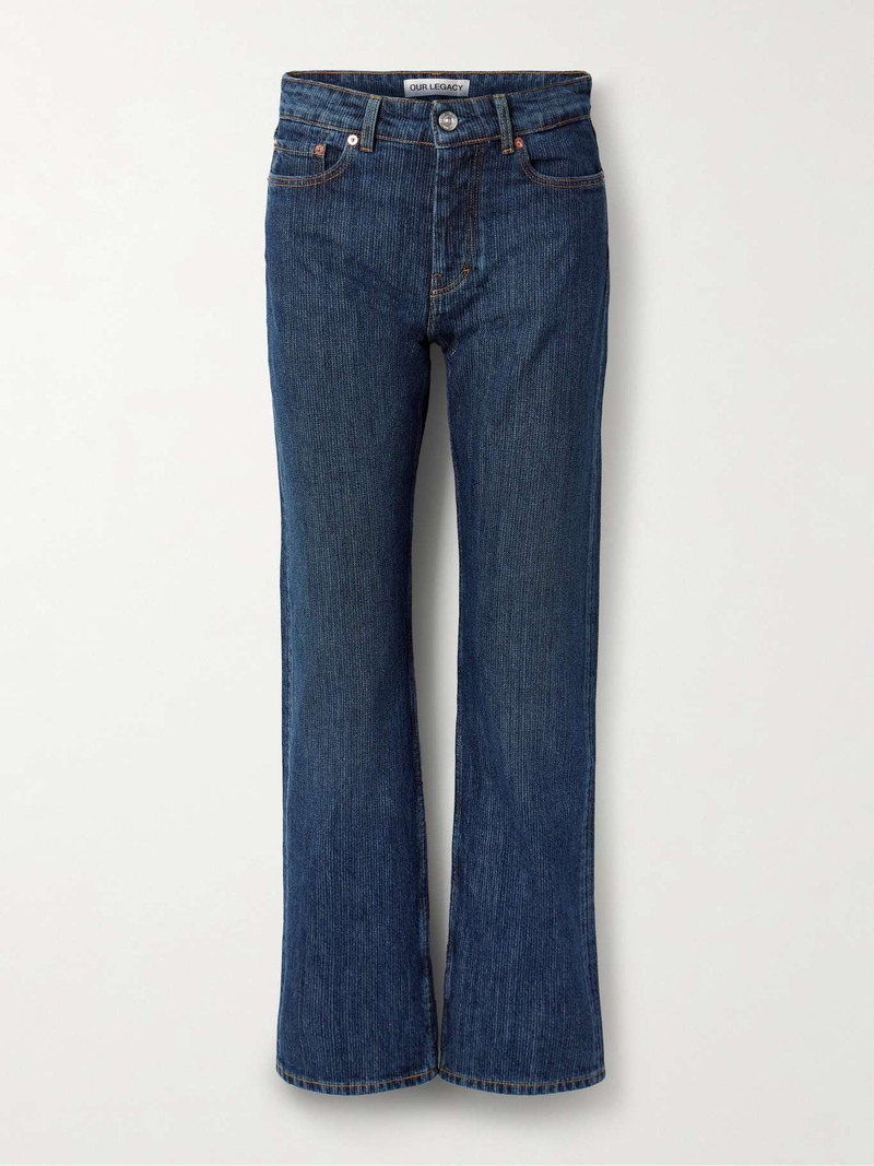 Linear high-rise straight-leg jeans 1