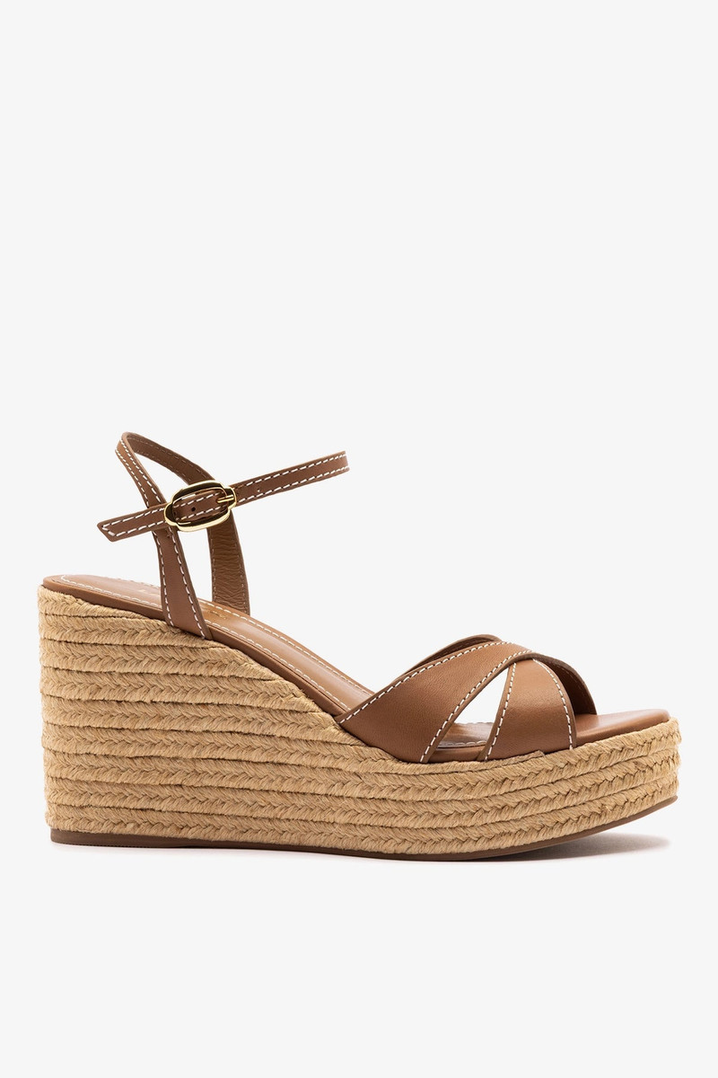 Bianca Espadrille Sandal Caramel Leather 1