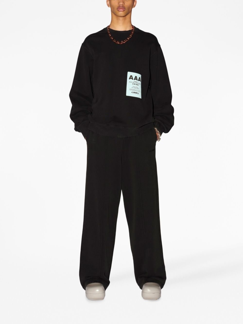 Pass-patch cotton sweatshirt - 2