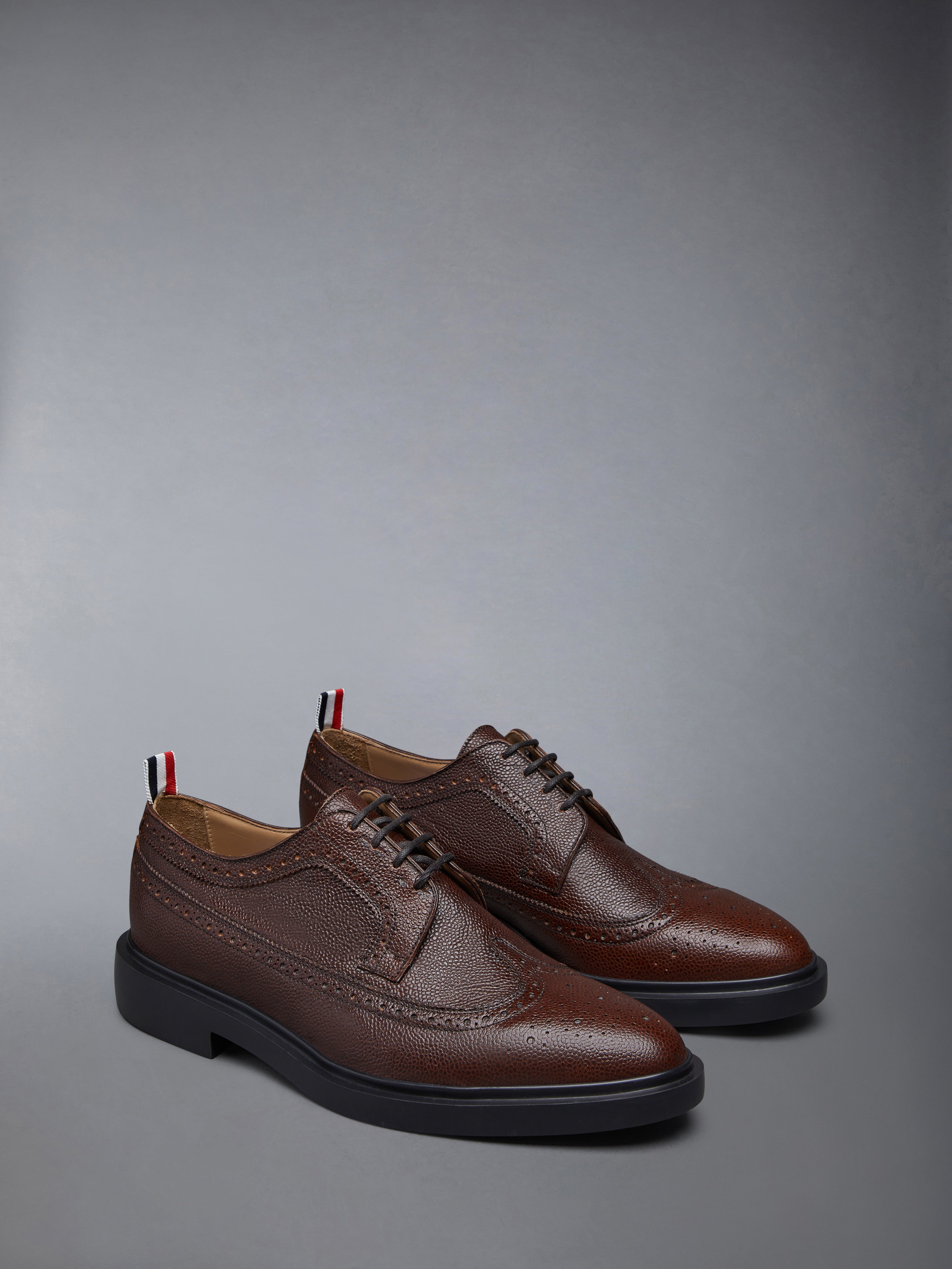PEBBLE GRAIN LIGHTWEIGHT RUBBER SOLE LONGWING BROGUES - 2