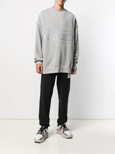 We11done logo print sweatshirt outlook