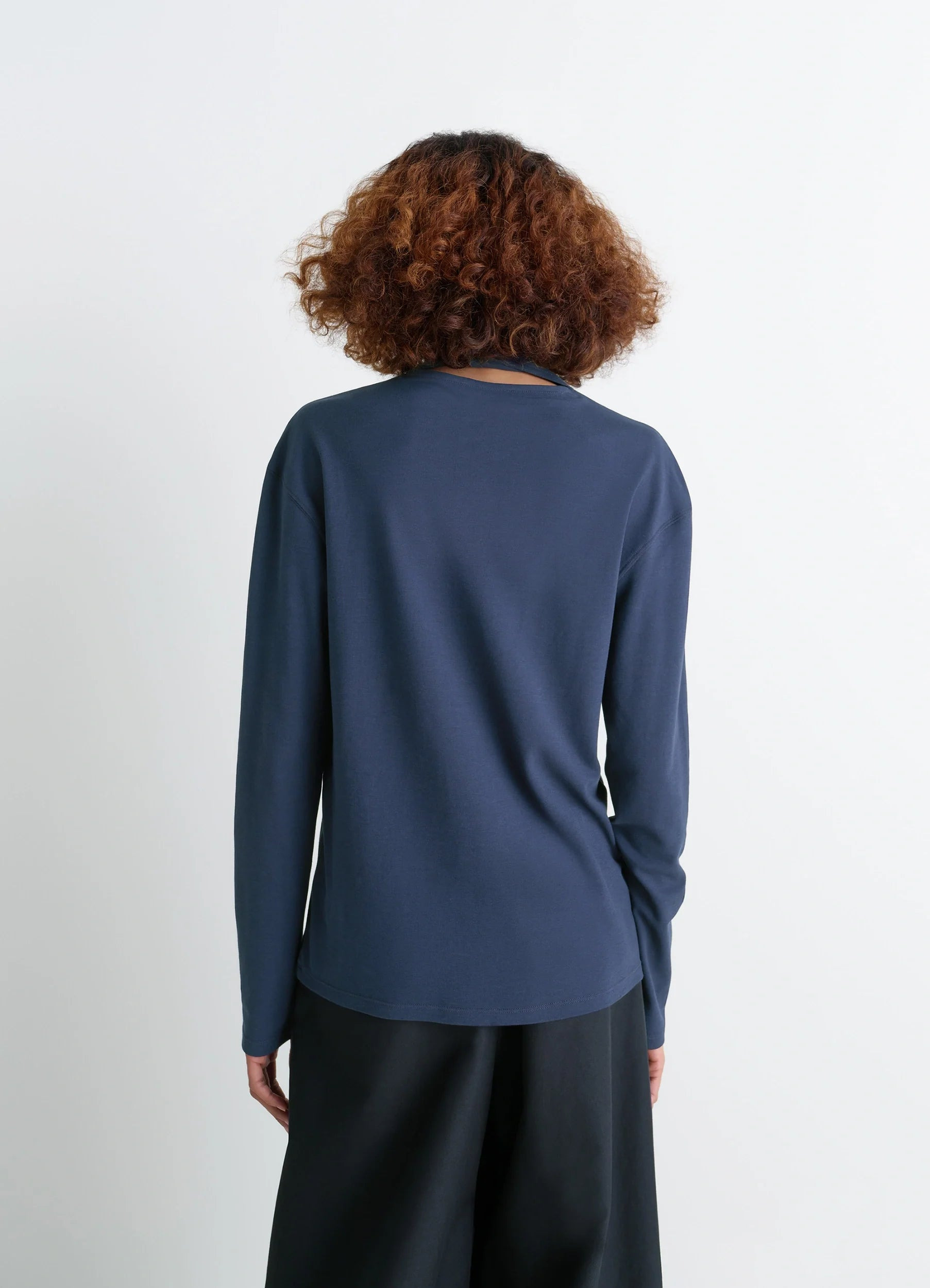LONG SLEEVE FOULARD TOP - 5