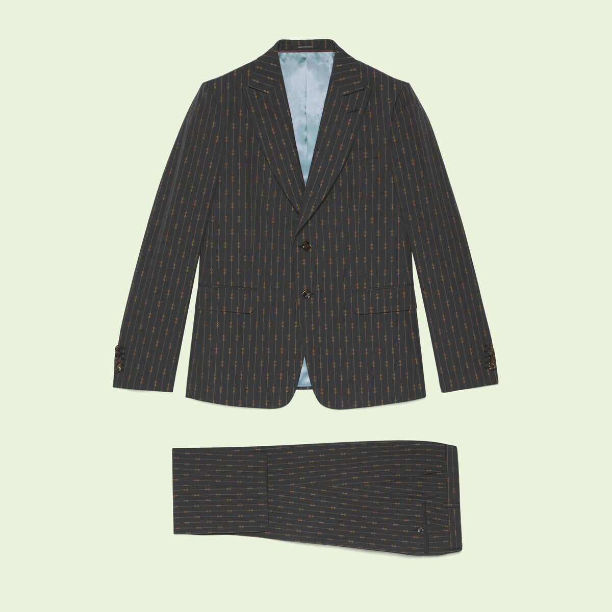 Horsebit striped wool formal suit - 1