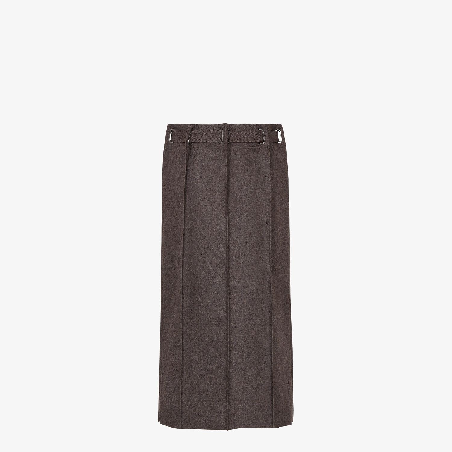 Brown cashmere and flannel skirt - 2