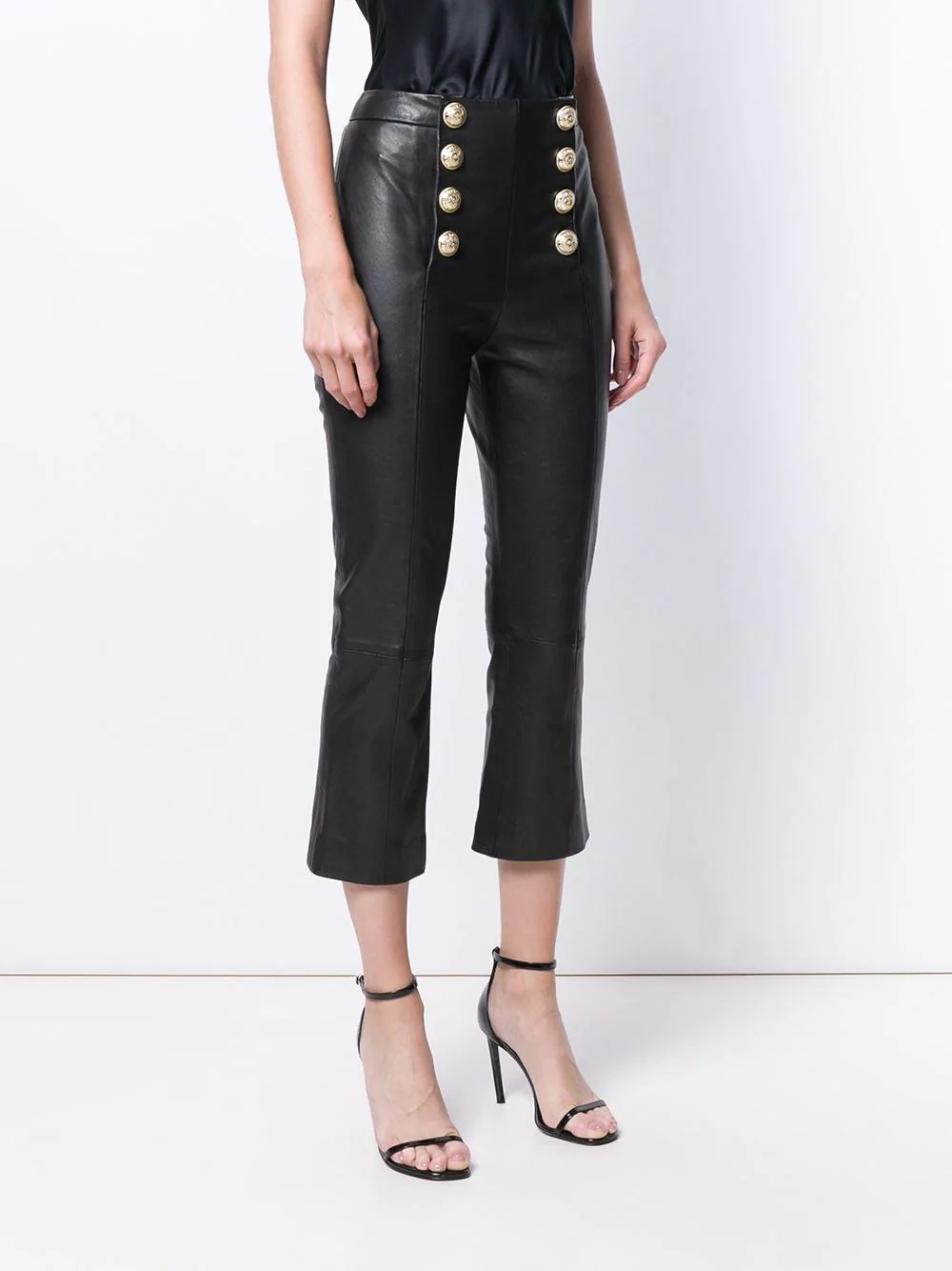 flared cropped trousers - 3