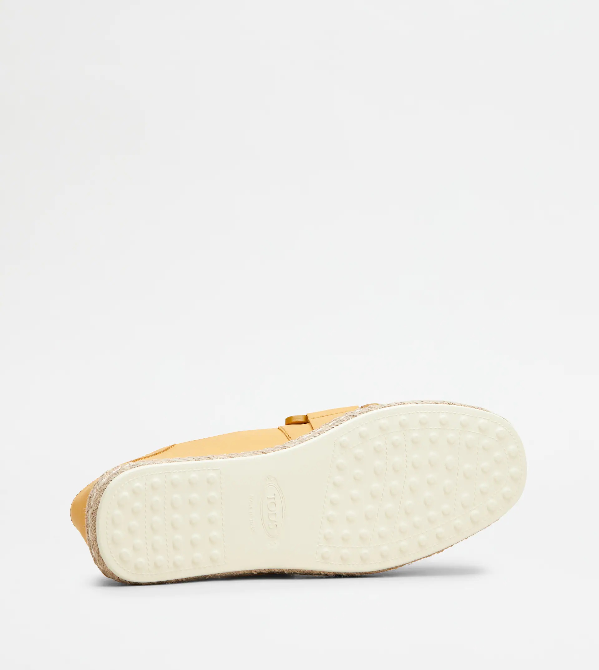 SLIP-ONS IN LEATHER - YELLOW - 5
