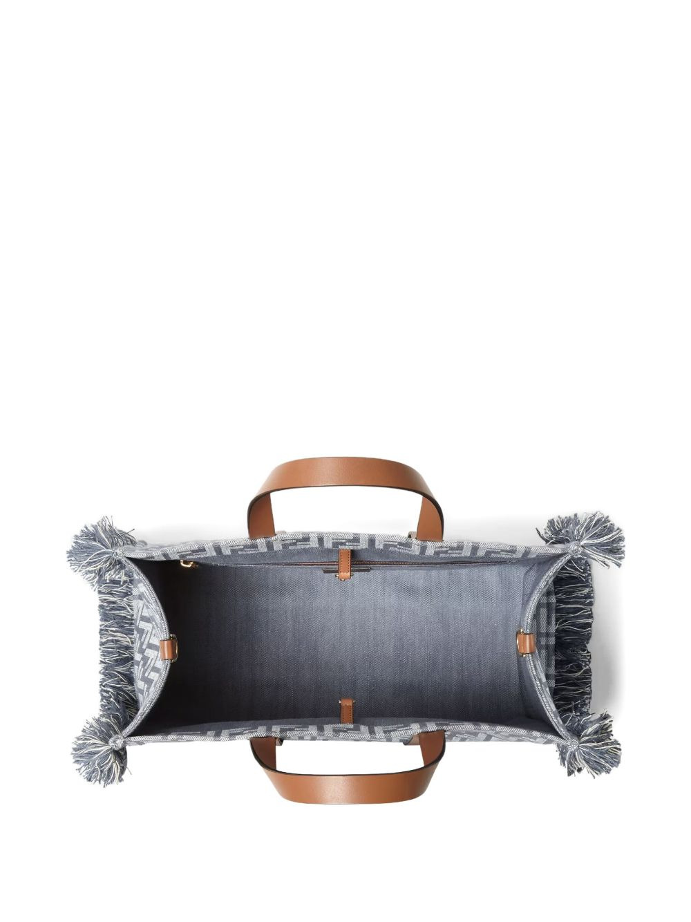 Summer FF-logo frayed tote bag - 4