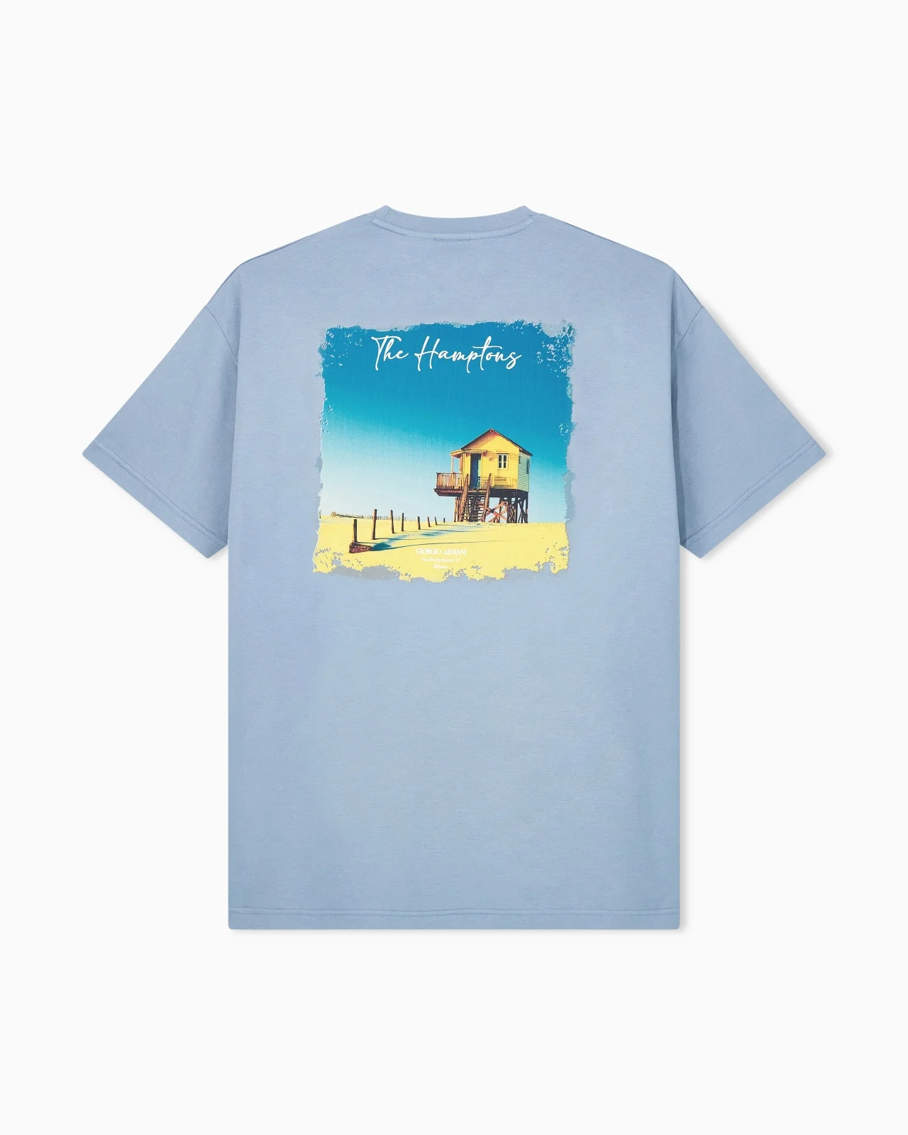 COTTON INTERLOCK JERSEY T-SHIRT WITH PRINT ON THE BACK - 1