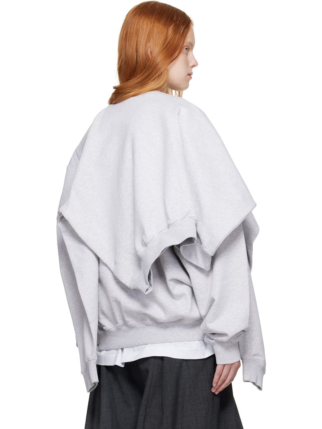 Gray Double Layered Sweatshirt - 3