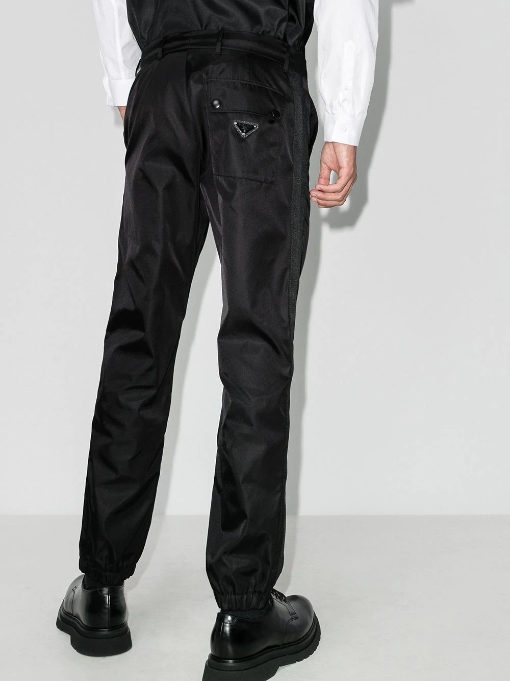 tailored-cut straight-leg trousers - 3