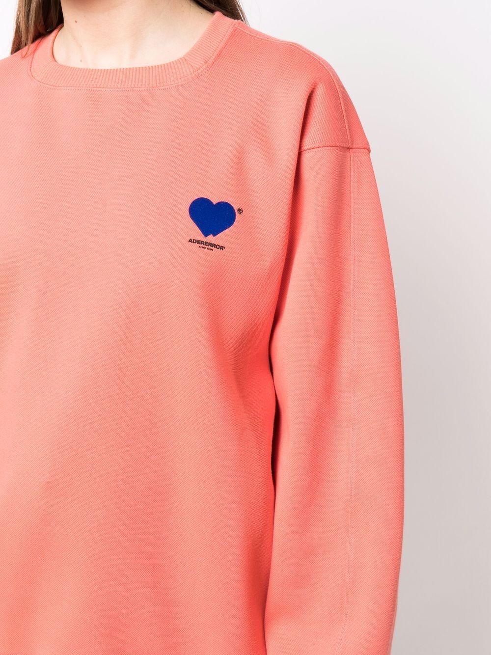 heart-patch long-sleeved jumper - 5